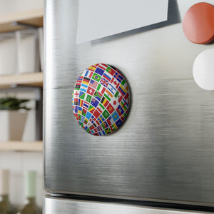Magnet: Globe of Flags
