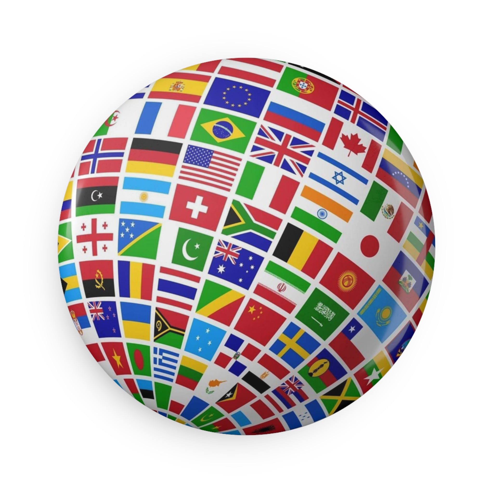 Magnet: Globe of Flags