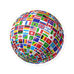 Sticker: Globe of Flags
